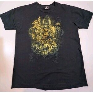Vintage Clinch Gear T-Shirt Size Large Black Graphic